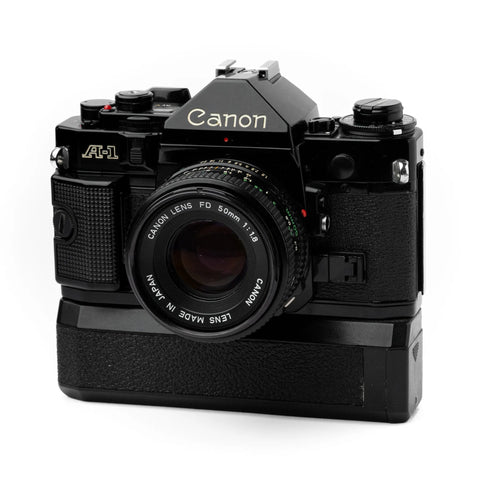 Canon A-1 + FD 50mm 1.8 + Winder Canon