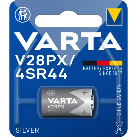 Pile 4SR44 / V28PX Varta Oxyde d'Argent 6,2V